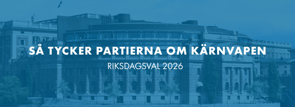 så tycker partierna om kärnvapen - riksdagsval 2026